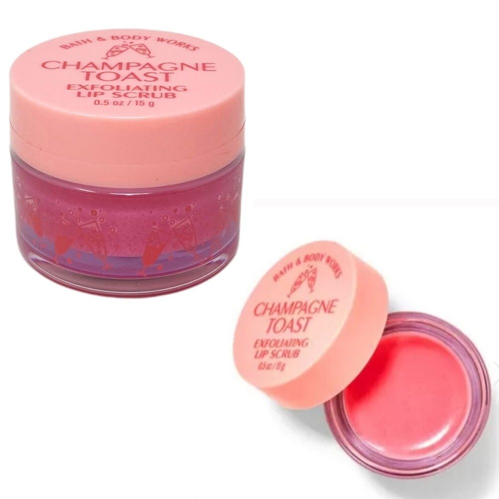 Bath & Body Works Champagne Toast Exfoliating Lip Scrub 0.5oz/15g NEW Sealed